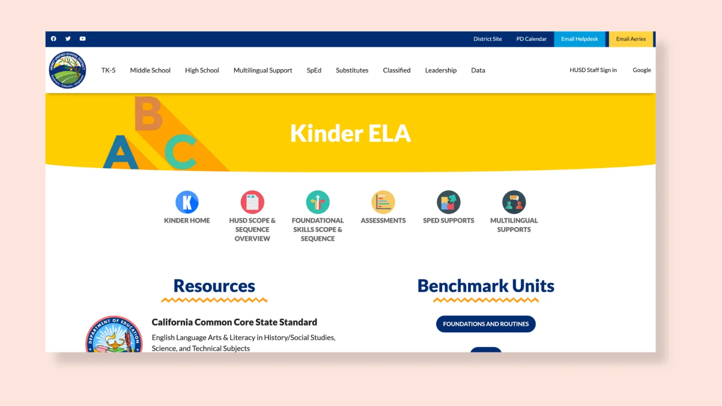 Hemet distance learning website